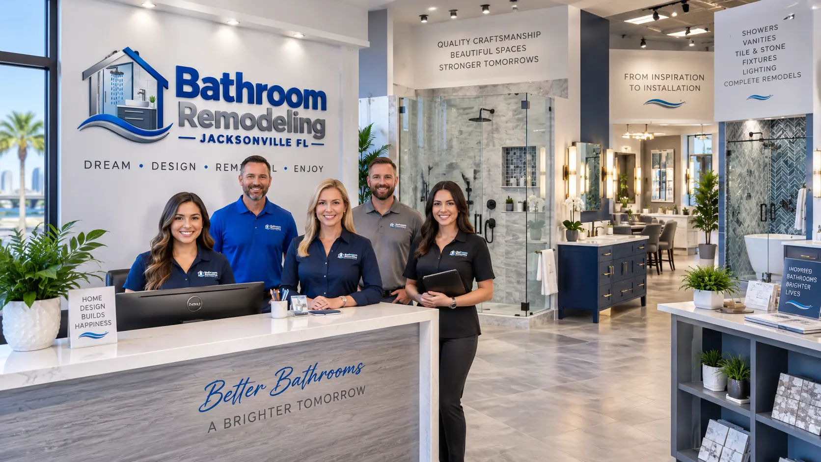 Bathroom remodeling showroom in Jacksonville FL